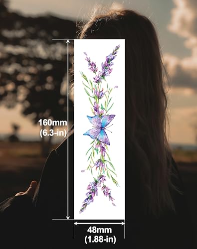 Flower Temporary Tattoos 24 Sheets Water Transfer Stickers