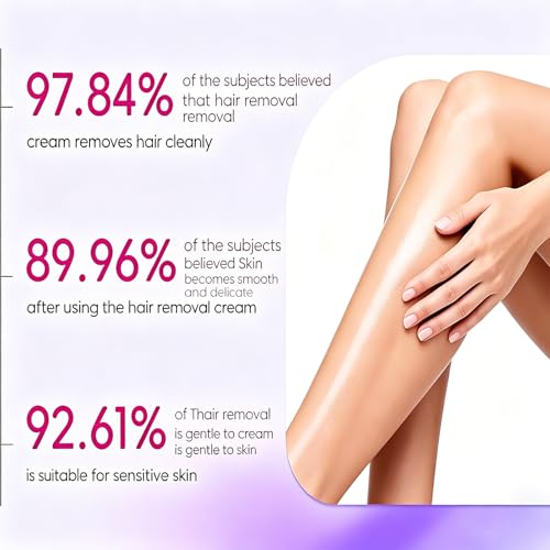 Painless Hair Removal Cream for Sensitive Skin - 1pc - Gentle Body Depilatory for Arms, Legs & Underarms