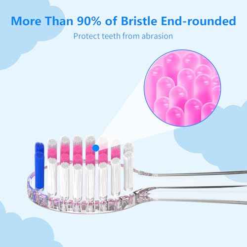 Compatible with Seago SG513/SG977/SGEK6/DT-K6 Electric Toothbrush Replacement Brush Heads,for Seago Kids Electric Toothbrush 3+Years with dust Cover,10 Pack (Pink, Medium)