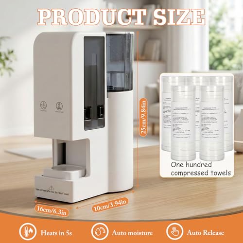 Hot Towel Dispenser Heater Machine 55°C with 100 Towels