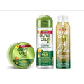 ORS Olive Oil 2in1 Shine Mist & Heat Defense Style & Sculpt Perfect Blend Wax Stick Styler Infused with Beeswax to Seal in Moisture Olive Oil Edge Control Hair Gel - Bundle