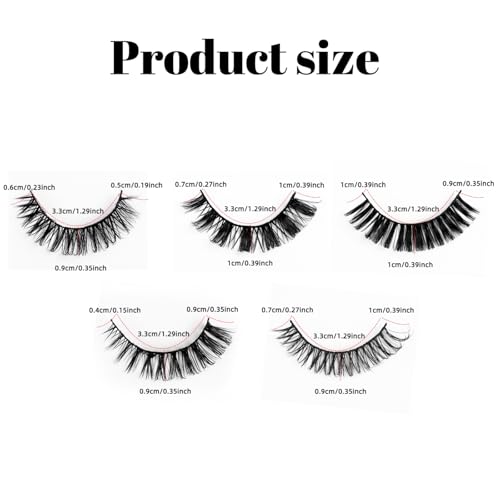 False Eyelashes 20 Pairs 3D Mink Lashes 5 Styles Reusable