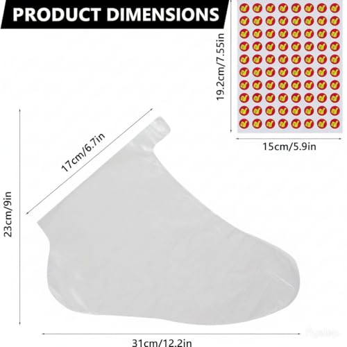 Disposable Paraffin Wax Spa Foot Liners - 300 Count Plastic Socks