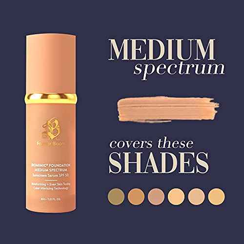 Bio Mimic Foundation Medium Spectrum by Forever Bloom; Protecting from Sun with SPF50; for Gym, Sports, Dancing