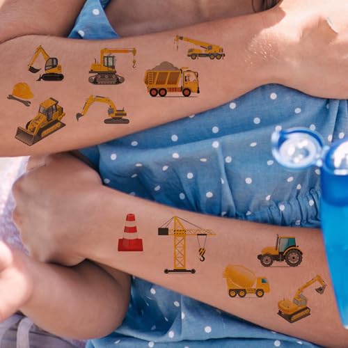 300pc Construction Temporary Tattoos Party Favors