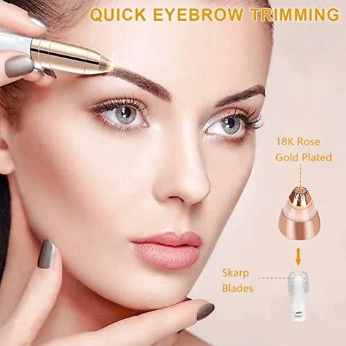 Eyebrow Hair Remover replacement heads for Finishing Touch Flawless Brows Eyebrow Hair Remover,Painless Blades with Cleaning Brush - As Seen on TV (flawless eyebrow replacement heads, 2 pack)