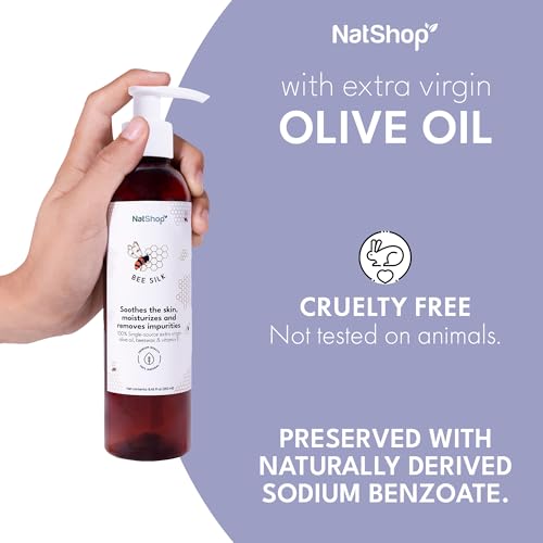 NatShop | Bee Silk Body Lotion With Olive Oil Beeswax And Vitamin E | 8.8oz Pump