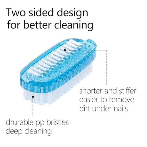 Two-Sided Nail Brush for Deep Cleaning Fingernails - 4 Pack