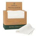 Disposable Face Towels XL for Acne-Prone & Sensitive Skin ? Ultra Soft Biodegradable Viscose Single-Use Facial Towels for Daily Skincare Hygiene & Makeup Removal ? SoftBloom (50 Count)