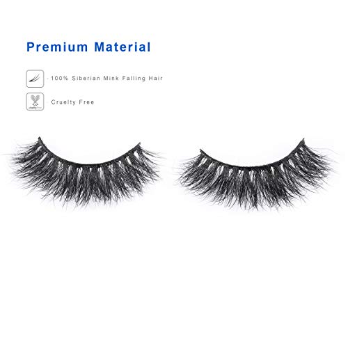 Miss Kiss Real 3d Mink Lashes Natural Look, Curly Fluffy False Eyelashes Strip, Soft Cat Fake Eye Lash Can be Reused for Women 1 Pair 12mm Length