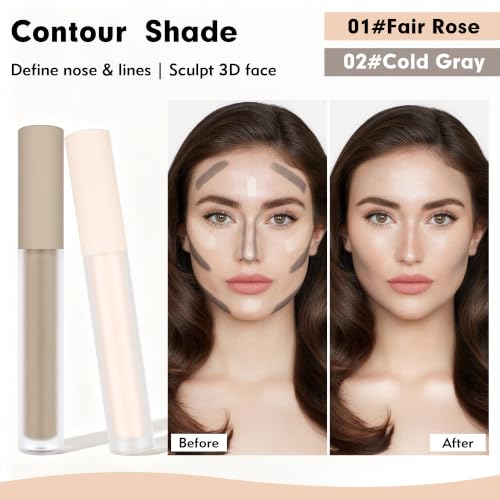 Liquid Contour Highlighter Stick Set - Fair Rose & Cold Gray