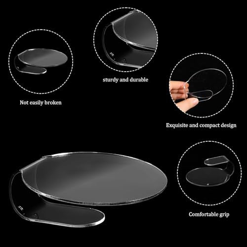 Ezymivs Acrylic Makeup Mixing Palette with Spatula - Cosmetic Foundation & Eye Shadow Tool