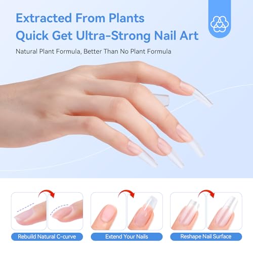 SAVILAND Clear Builder Gel Kit with Base & Top Coat for Extensions