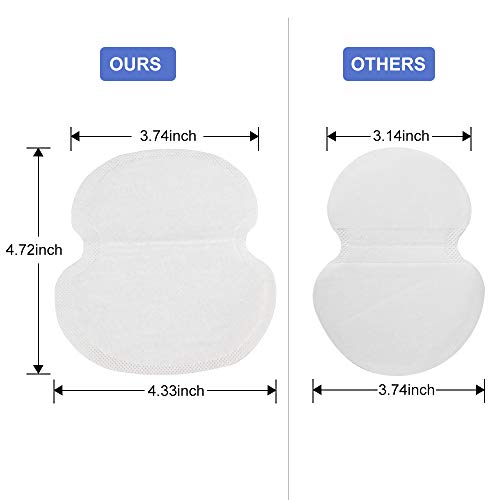 Underarm Sweat Pads for Men & Women - 100 Disposable Absorbent Pads
