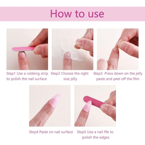 Colorful Almond French Tip Press On Nails - 24 Pcs with Polka Dots