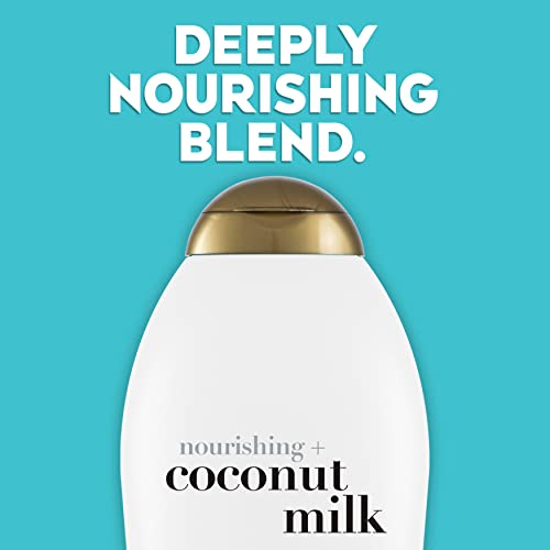 OGX Nourishing Coconut Milk Shampoo for Strong, Healthy Hair - With Coconut Oil, Egg White Protein, Sulfate & Paraben-Free - 25.4 fl oz