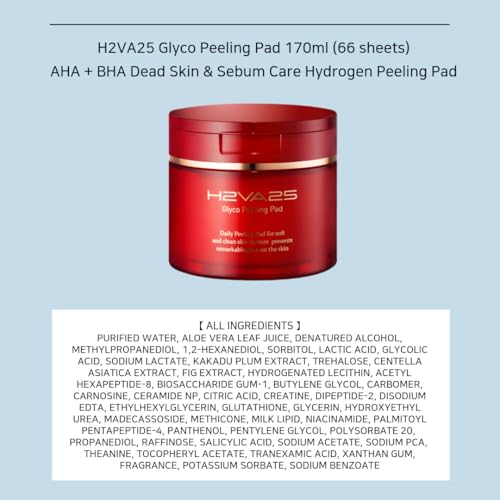 Glyco Peeling Pad Korean 170ml (66 pads) AHA + BHA Dead Skin & Sebum Care Hydrogen Peeling Pads