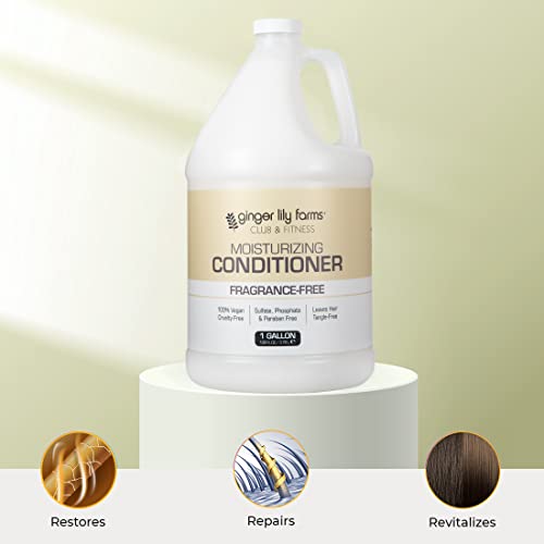 Ginger Lily Farms Moisturizing Conditioner, Fragrance Free, 1 Gallon Refill