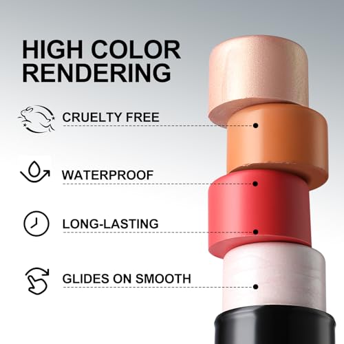 FOCALLURE 3-Piece Cream Contour Sticks Kit - Blush, Bronze & Highlighter