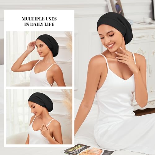 ZHENSILK Adjustable Silk Bonnet for Sleeping - Satin Sleep Cap