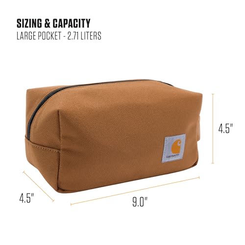 Carhartt Classic Zippered Travel Kit Industry Red - Durable Waterproof Toiletry Bag
