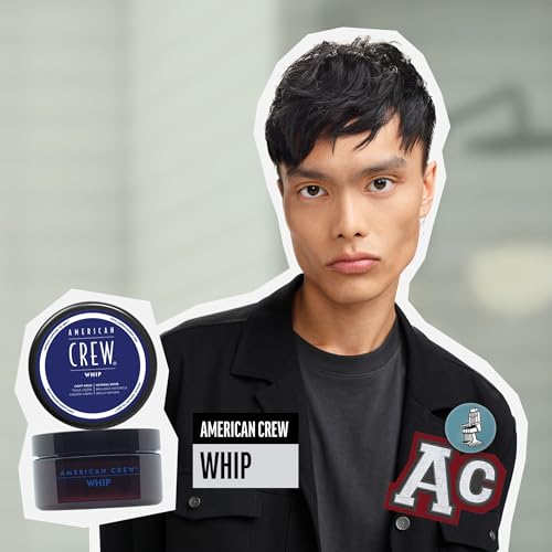 AMERICAN CREW Men's Whip Styling Cream,Like Hair Gel with Light Hold & Natural Shine,3 oz,(Pack of 2)