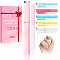 6 Pack Glass Nail Files Set with Cases - Durable & Easy to Clean