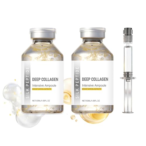 2PCS Deep Collagen Silk Peptide Lifting Ampoule Serum£¬Korean Anti-Aging Facial Essence, Firming Wrinkle-Smoothing Hydrating£¬Non-Greasy Gentle Formul 50ML/1.69FL.OZ