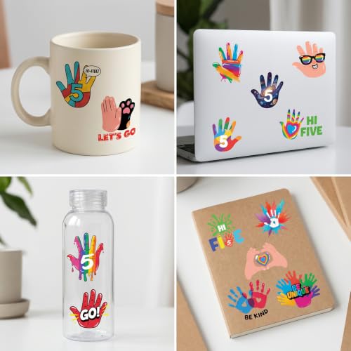 96 PCS Hi Five Temporary Tattoos for Kids | Waterproof