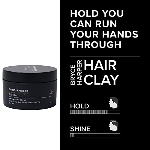 Blind Barber Bryce Harper Gift Set - Two Piece Men's Grooming Kit - Hair Clay + Beard Balm - Everyday Kaolin Clay Hair Pomade + Beard Care Kit for Men (2 Count)
