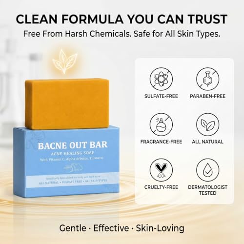 Turmeric Acne Soap Bar – Back, Face & Chest Cleanser
