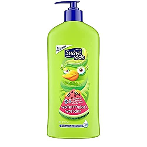 Suave Kids 3-in-1 Body Wash, Shampoo & Conditioner, Watermelon, 18 Fl Oz