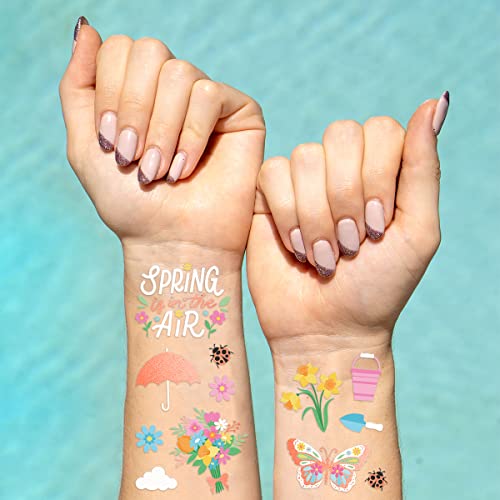 xo, Fetti Spring Easter Temporary Tattoos - 46 Glitter Designs
