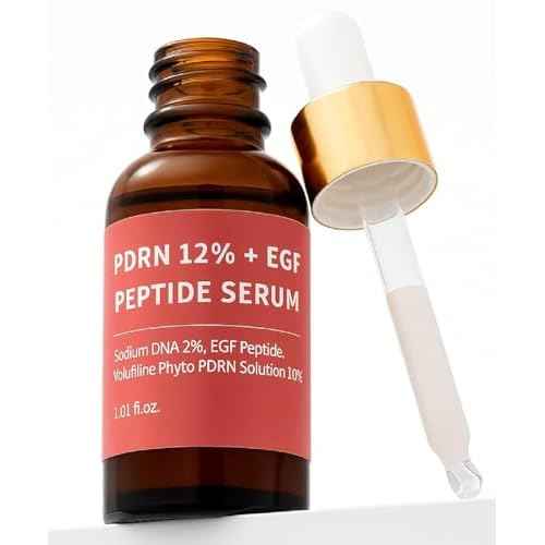 Salmon DNA PDRN 120,000 ppm EGF Peptide Microneedling Serum w/Volufiline, Phyto PDRN 12%, Growth Factor - Anti-Aging Face Serum with Niacinamide, Hyaluronic Acid 1 Fl Oz Korean Skincare