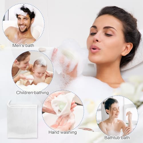 40 PCS Soap Saver Bags with Drawstring, Exfoliating Mesh Pouches
