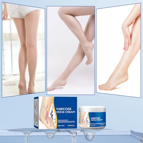 Varicose Veins Cream for Legs, Gentle Soothing Skin Cream for Legs, Moisturizing Skin Care, 1.76 Oz (2PCS)
