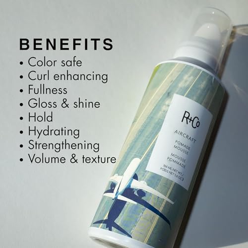 R+Co Aircraft Pomade Mousse 5.6oz - Lightweight Volume
