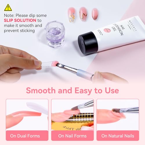 Makartt Poly Nail Gel Builder 50ml - Natural Pink Extension & Sculpting Gel