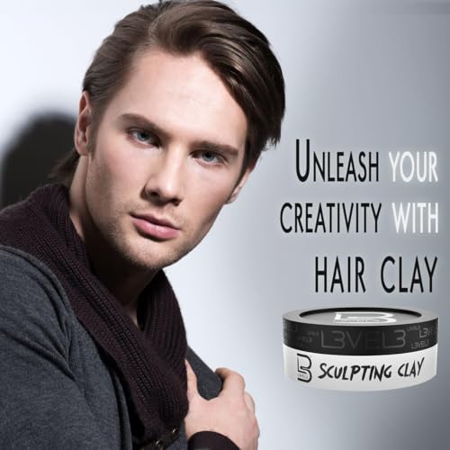 L3 Level 3 Hair Clay for Men - Extreme Hold Matte Finish, 150ml