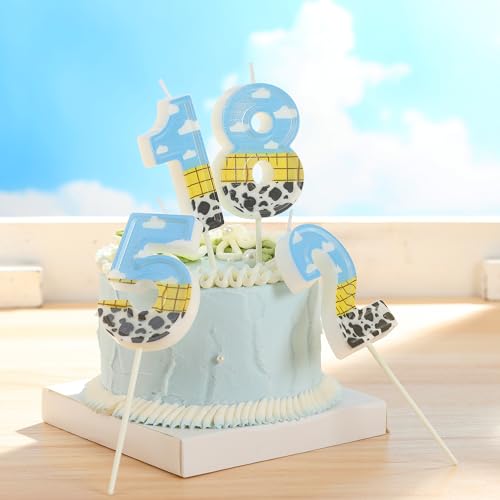 PHD CAKE 2 / Toy 2.76 Inch Number 2 Birthday Candle – Cartoon Story Inspired, Long Burn Time