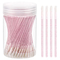 100 Pcs Disposable Lip Brushes with Container