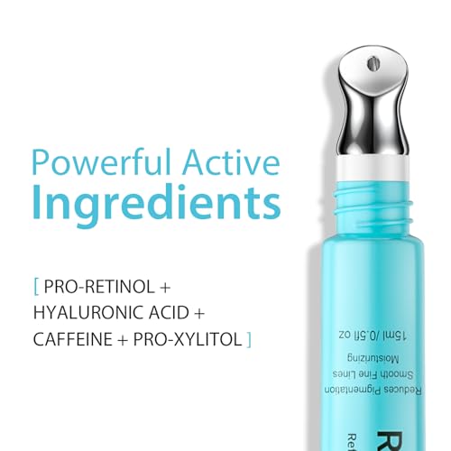 Retinol Eye Cream with Hyaluronic Acid & Caffeine, 15ml