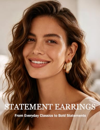 YEEZII 18 Pairs Gold Hoop Earrings for Women - Chunky Statement Jewelry Set