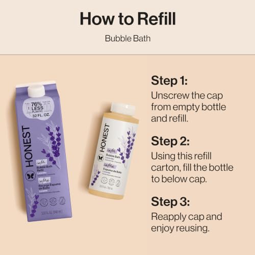 Hypoallergenic Bubble Bath Refill - Lavender Calm, 32 oz