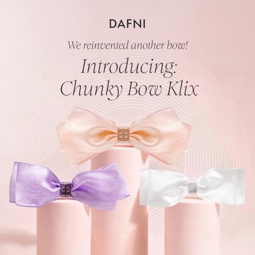 DAFNI KLIX Magnetic Hair Clips - Strong Hold Lavender Bow Design