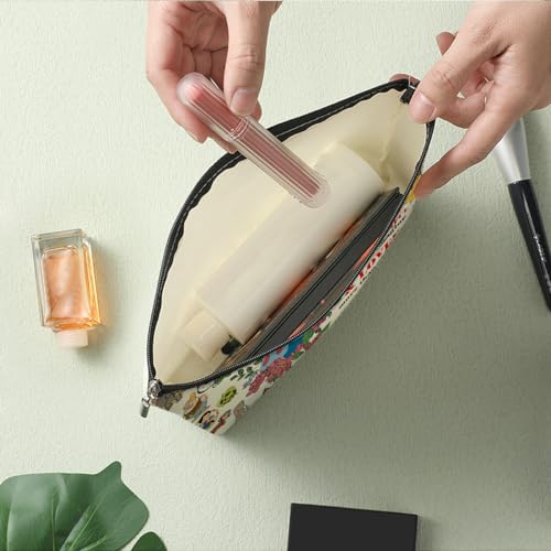 Decohim Magical Princess Makeup Bag Inspired Princess Character Christmas Birthday Friendship Gifts for Women Girls Niece Magic Fairy Tales Inspirational Braver Stronger Beautiful Cosmetic Bag