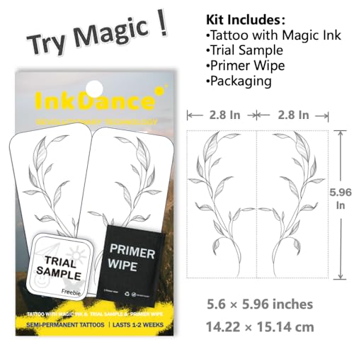 Semi-Permanent Botanical Vine Tattoo | Waterproof 1-2 Week Wear