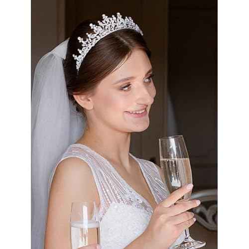 SWEETV Princess Tiaras and Crowns for Women,Girls,and Brides, Perfect for Wedding,Birthday Party,Pageants,Quinceaneras,Proms,Photoshoots and Special Costume Hair Styling Accessories