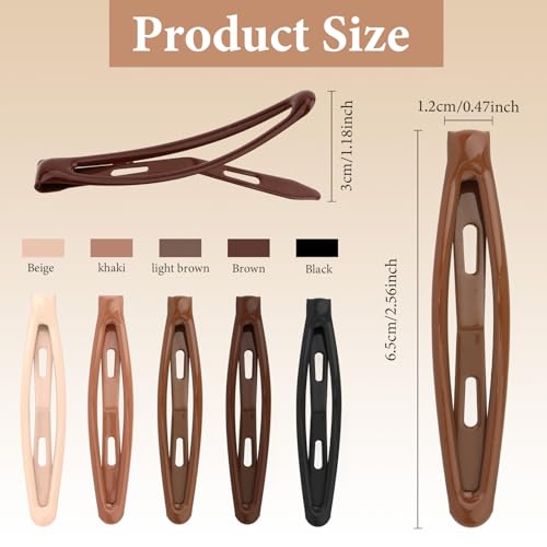 40Pcs Metal Hair Clips No Slip Barrettes for Women Girls Styling