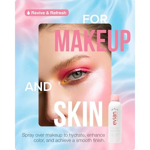 Evian Facial Spray 5 oz Duo Hydrating Mineral Water Mist for Face & Skin Refreshes Makeup, Sets, & Tones Facial Spray Twin Pack for Daily Skincare and Lightweight Facial Moisturizer Mist